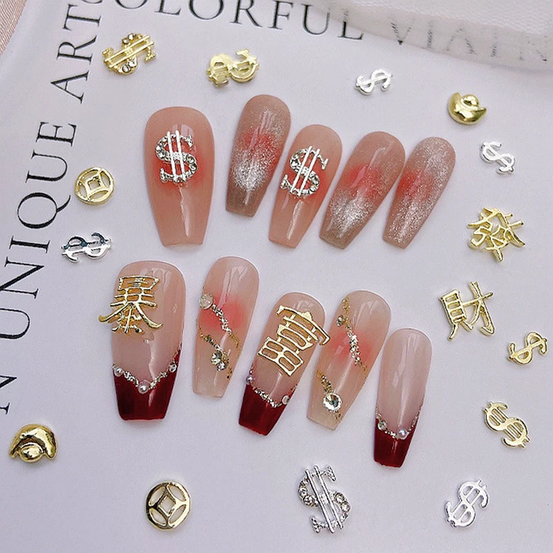 10/20PCS 3D Metal Chinese Gold Coins Ingots Nail Art Charms Supplies For Lunar New Year Nails Decoration Manicure Accessories
10/20PCS 3D Metal Chinese Gold Coins Ingots Nail Art Charms Supplies For Lunar New Year Nails Decoration Manicure Accessories