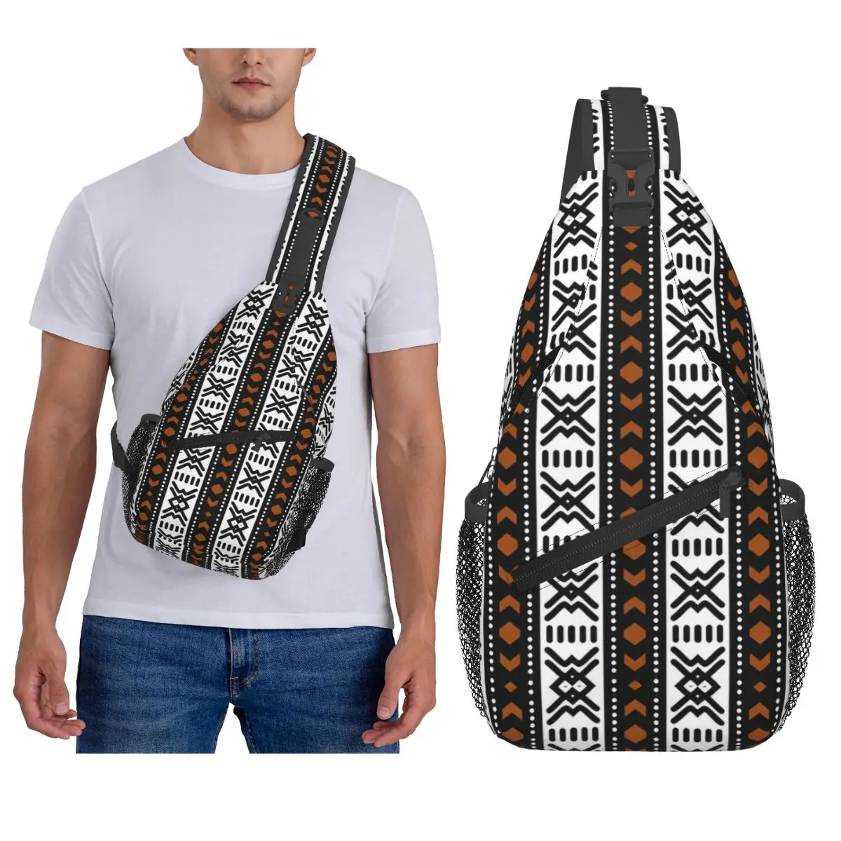 African Bogolan Chest Bag Men Sling Crossbody Backpack Chest Bag Traveling Hiking Daypack Shoulder Bag
African Bogolan Chest Bag Men Sling Crossbody Backpack Chest Bag Traveling Hiking Daypack Shoulder Bag