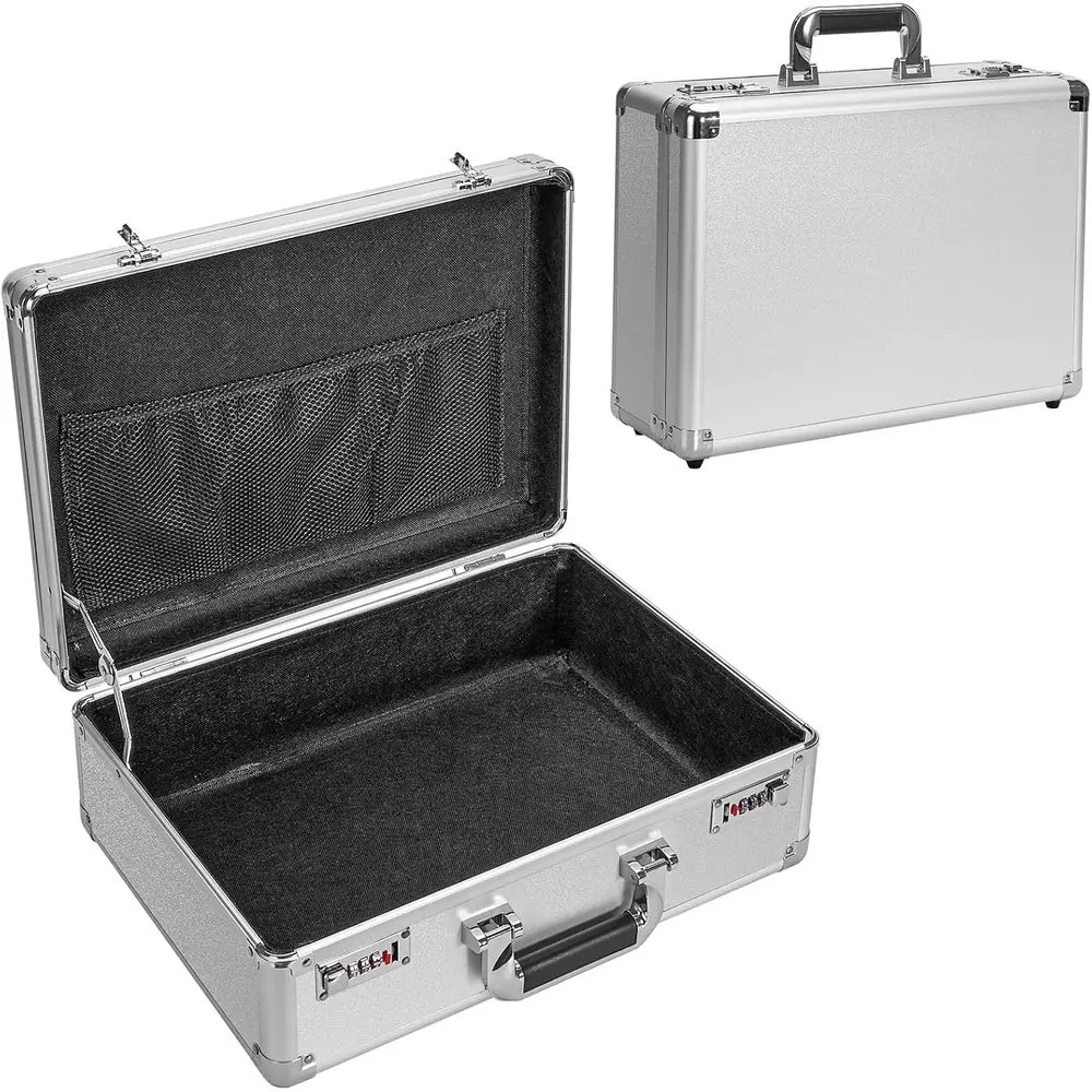 Large Portable Locking Storage Box with Dual Combination Locks, 16.9 x 12.2 x 6.3 Inches, Ideal for Cash, Documents, and Valuabl
Large Portable Locking Storage Box with Dual Combination Locks, 16.9 x 12.2 x 6.3 Inches, Ideal for Cash, Documents, and Valuabl