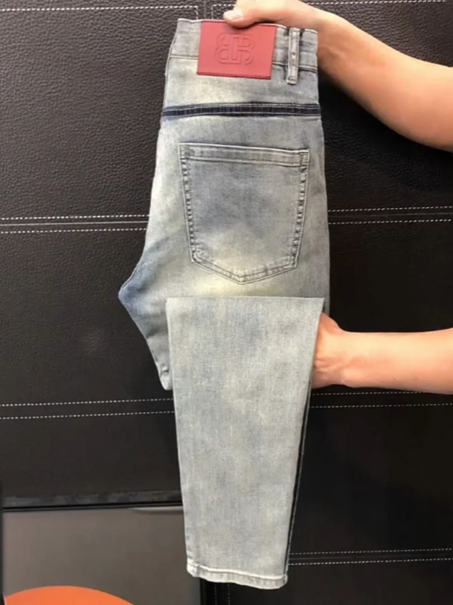 Slim Fit Men's Denim Jeans Spring Summer New Sle Color Blo Trendy Brand Sli Slimming Nine Point Pants Cotton Elastic
Slim Fit Men's Denim Jeans Spring Summer New Sle Color Blo Trendy Brand Sli Slimming Nine Point Pants Cotton Elastic