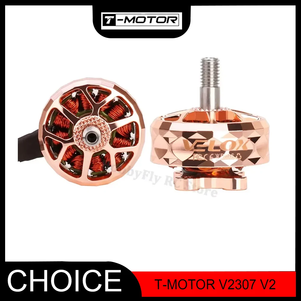 T-Motor VELOX VELOCE V2307 V2 Brushless Motor – 1950/2550KV | 4mm Titanium Shaft | 5in FPV Racing & Freestyle Drones
T-Motor VELOX VELOCE V2307 V2 Brushless Motor – 1950/2550KV | 4mm Titanium Shaft | 5in FPV Racing & Freestyle Drones