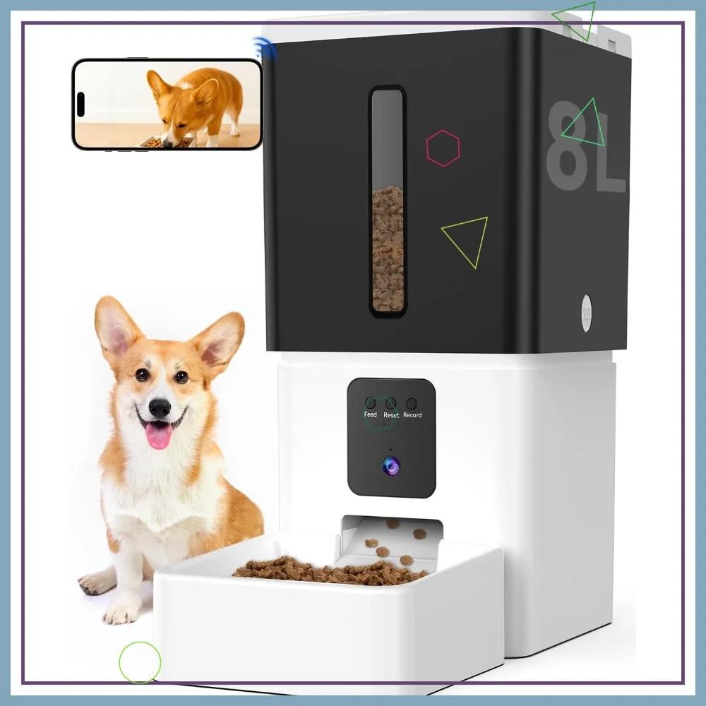 Automatic Dog Feeder with Camera: 8L Capacity, 5G WiFi, Timed Dispenser for Medium Dogs - HD Night Vision, 2-Way Audio
Automatic Dog Feeder with Camera: 8L Capacity, 5G WiFi, Timed Dispenser for Medium Dogs - HD Night Vision, 2-Way Audio