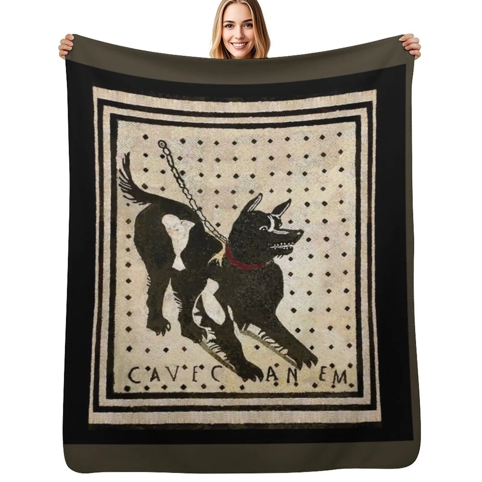 Beware of dog ( Pompeii dog mosaic ) Throw Blanket Stylish Couch Blanket for Home Living Room
Beware of dog ( Pompeii dog mosaic ) Throw Blanket Stylish Couch Blanket for Home Living Room