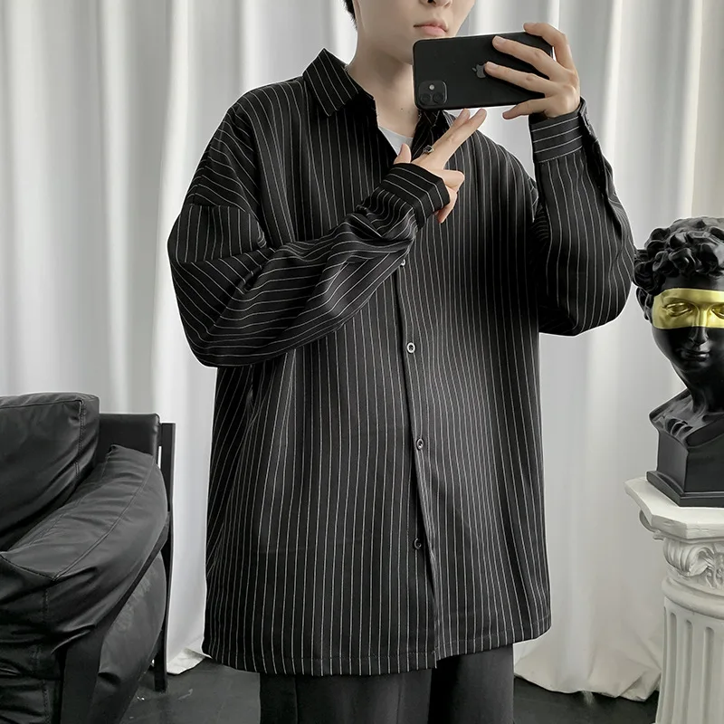 TRSYPHXM new Vertical striped shirt men's long sleeved spring and autumn Korean casual hip-hop student shirt versatile jacket
TRSYPHXM new Vertical striped shirt men's long sleeved spring and autumn Korean casual hip-hop student shirt versatile jacket