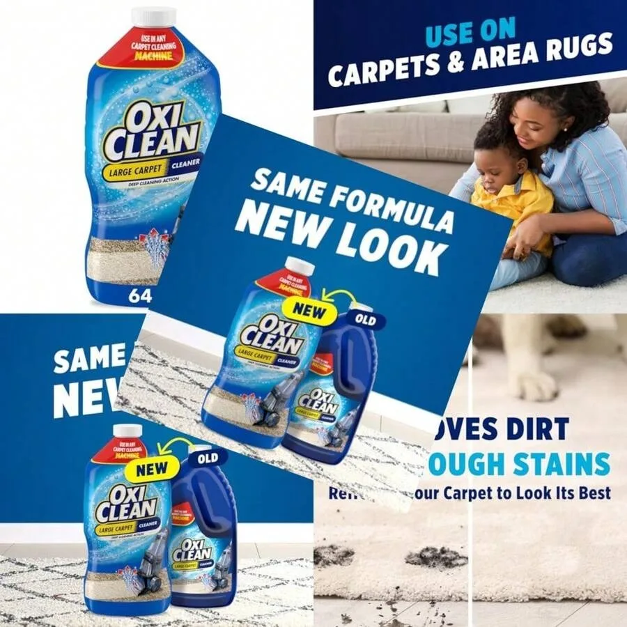 OxiClean Large Carpet Cleaner Liquid Solution For Steam Cleaning Machines 64 Fl Oz
OxiClean Large Carpet Cleaner Liquid Solution For Steam Cleaning Machines 64 Fl Oz