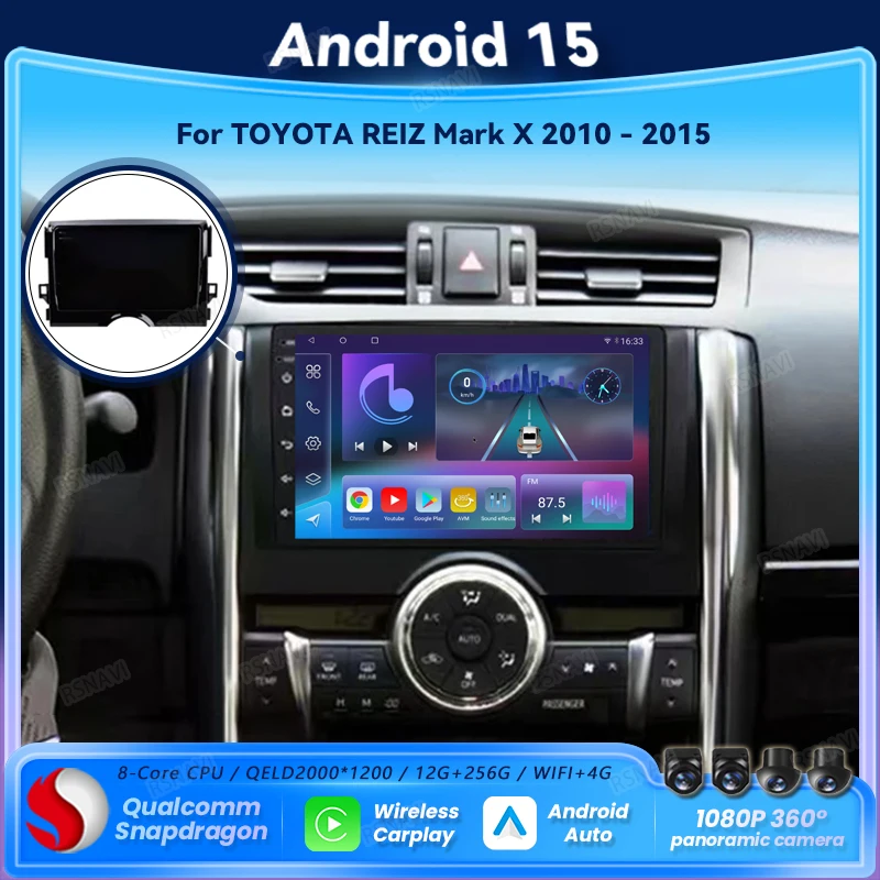 Android 15 Car Radio GPS Carplay Auto For TOYOTA REIZ Mark X 2010 - 2015 Navigation DSP Head Unit BT Video Player WIFI+4G Stereo
Android 15 Car Radio GPS Carplay Auto For TOYOTA REIZ Mark X 2010 - 2015 Navigation DSP Head Unit BT Video Player WIFI+4G Stereo
