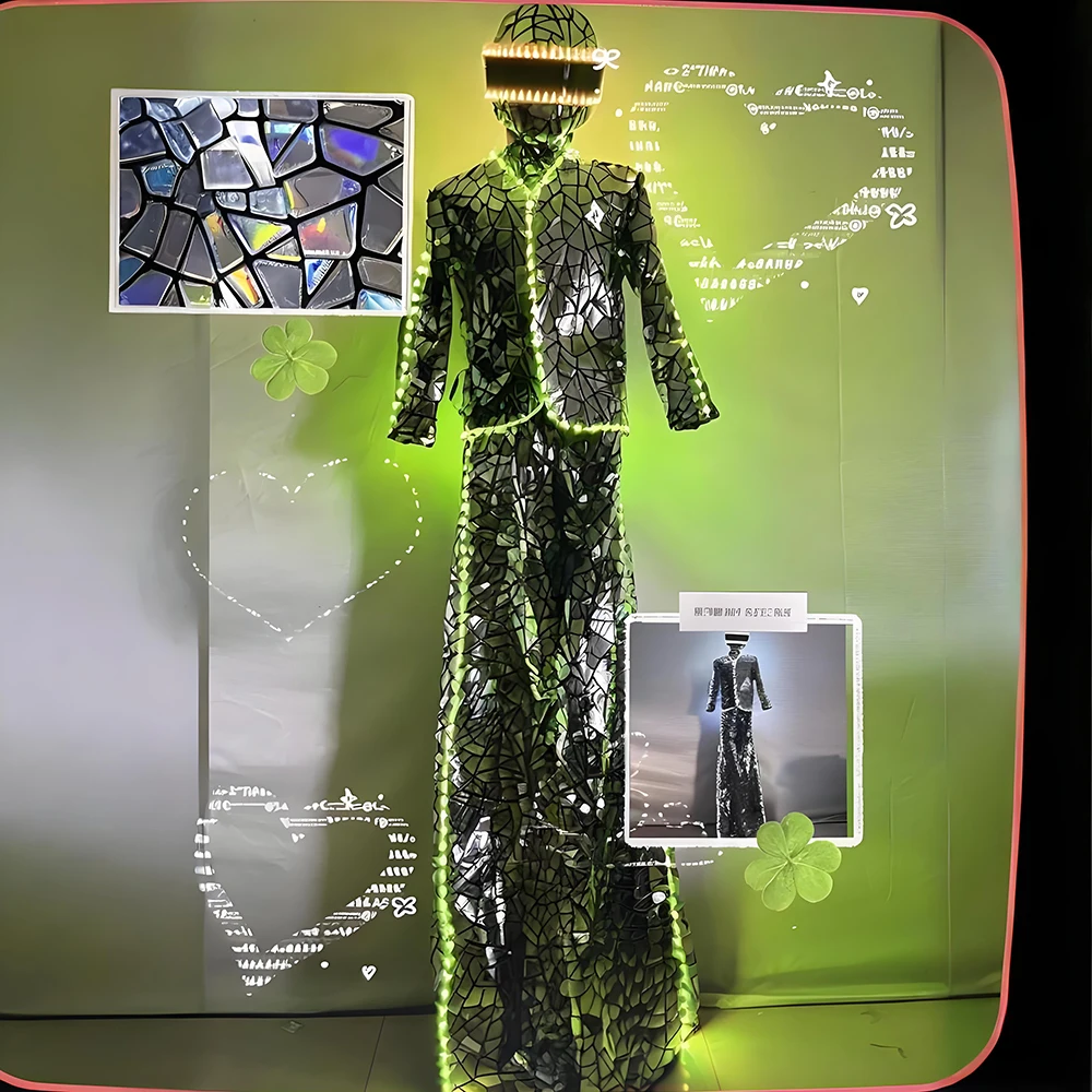 2026 Silvery LED Stilts Walker Robot Costume Shiny Mirror Sequin Fabric Suits for Stage Performance Show Entertainment Cosplay
2026 Silvery LED Stilts Walker Robot Costume Shiny Mirror Sequin Fabric Suits for Stage Performance Show Entertainment Cosplay