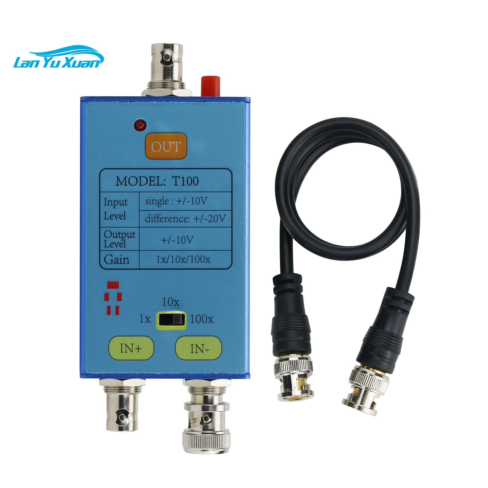 T100 Differential Probe 1X/10X/100X Oscilloscope Probe 10M Bandwidth to Amplify Weak Signals 
T100 Differential Probe 1X/10X/100X Oscilloscope Probe 10M Bandwidth to Amplify Weak Signals