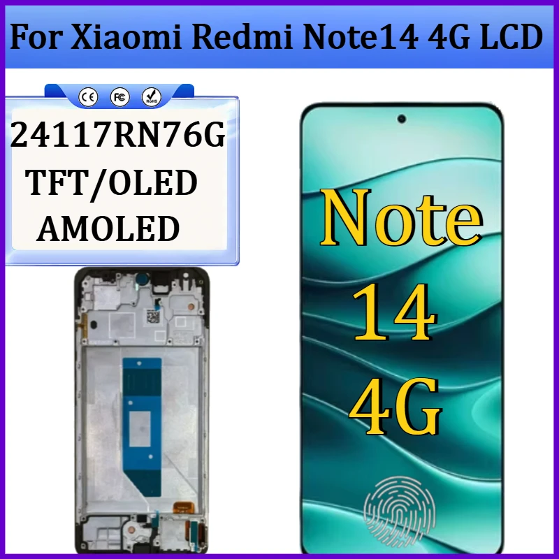 Новый TFT/OLED экран для Xiaomi Redmi Note 14 4G LCD 24117RN76G, дисплей, сенсорная панель, дигитайзер, запасные части
Новый TFT/OLED экран для Xiaomi Redmi Note 14 4G LCD 24117RN76G, дисплей, сенсорная панель, дигитайзер, запасные части