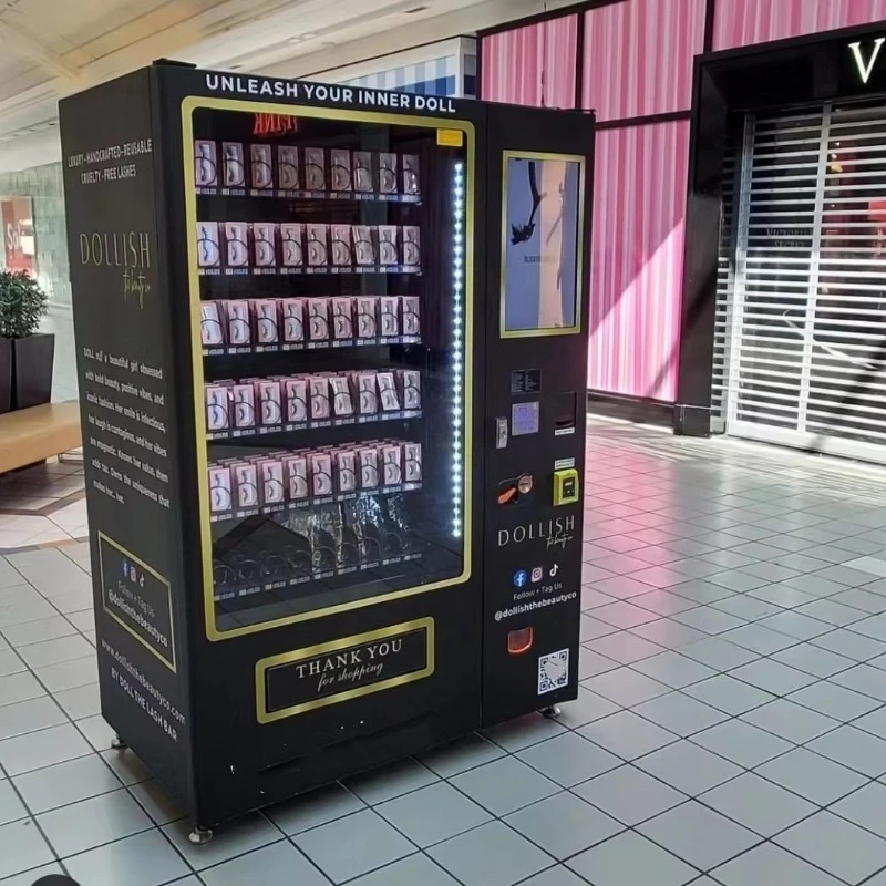 Custom Black Jewelry Vending Machine Self-Service Beauty Cosmetics Vending Machine for Eyelashes, wigs, hair ties
Custom Black Jewelry Vending Machine Self-Service Beauty Cosmetics Vending Machine for Eyelashes, wigs, hair ties