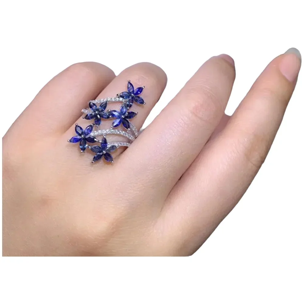 KJJEAXCMY-925 Sterling Silver Inlaid Natural Sapphire Female Ring, Support Detection Luxury Jewelry, Boutique
KJJEAXCMY-925 Sterling Silver Inlaid Natural Sapphire Female Ring, Support Detection Luxury Jewelry, Boutique