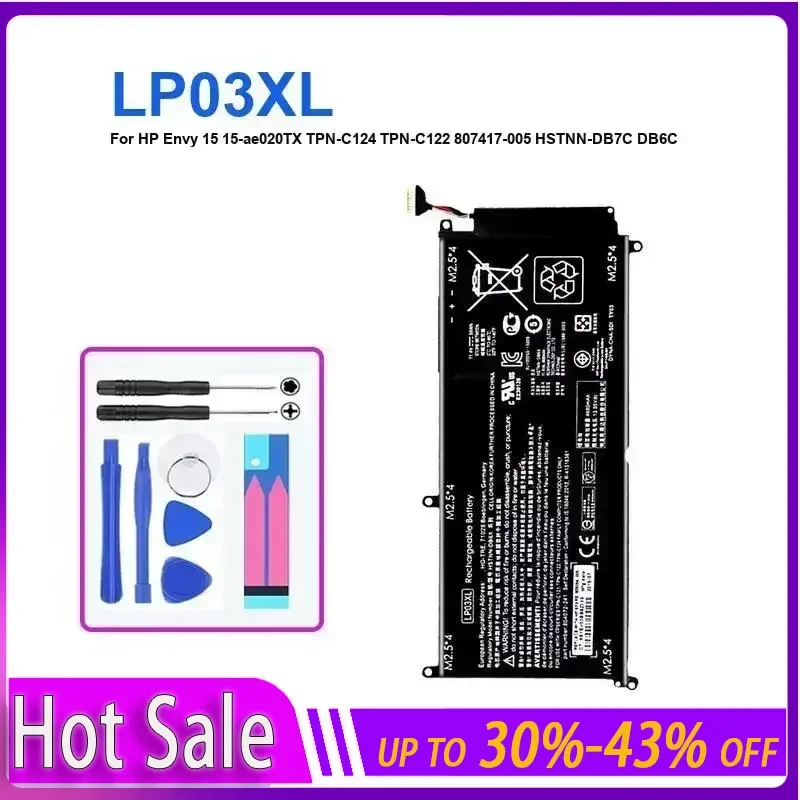 Аккумулятор LP03XL 4680 мАч для HP Envy 15 15-ae020TX TPN-C124 TPN-C122 807417-005 HSTNN-DB7C DB6C Гарантия на аккумуляторы для ноутбуков
Аккумулятор LP03XL 4680 мАч для HP Envy 15 15-ae020TX TPN-C124 TPN-C122 807417-005 HSTNN-DB7C DB6C Гарантия на аккумуляторы для ноутбуков