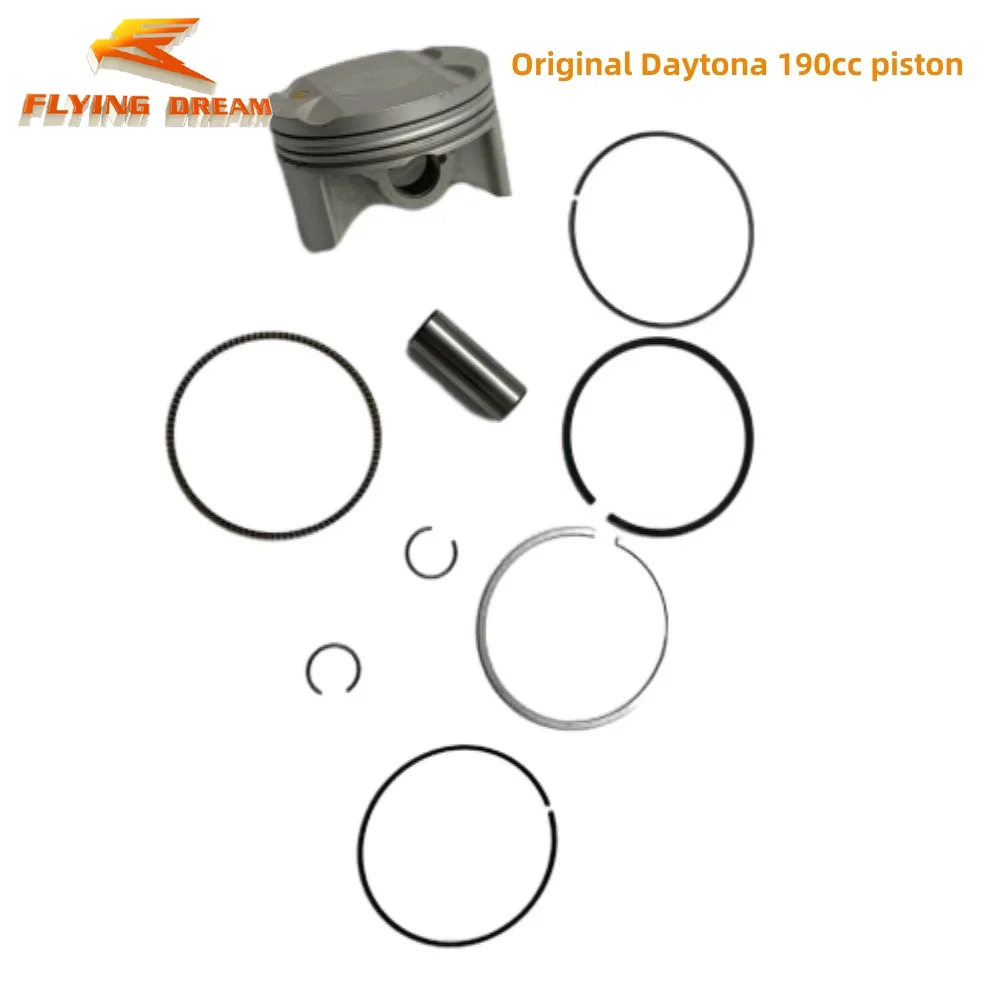 Original Daytona piston kit 62mm pin 14mm suitable for Daytona190cc DT190 FSM engine Anima 4 Valves
Original Daytona piston kit 62mm pin 14mm suitable for Daytona190cc DT190 FSM engine Anima 4 Valves