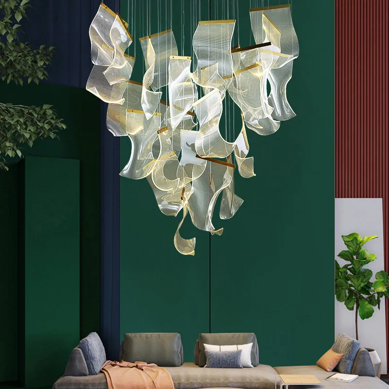 Postmodern Creative LED Chandelier Lighting Duplex Rotating Staircase Light Guide Hanging Lamp Living Room Adjustable Luminaires
Postmodern Creative LED Chandelier Lighting Duplex Rotating Staircase Light Guide Hanging Lamp Living Room Adjustable Luminaires