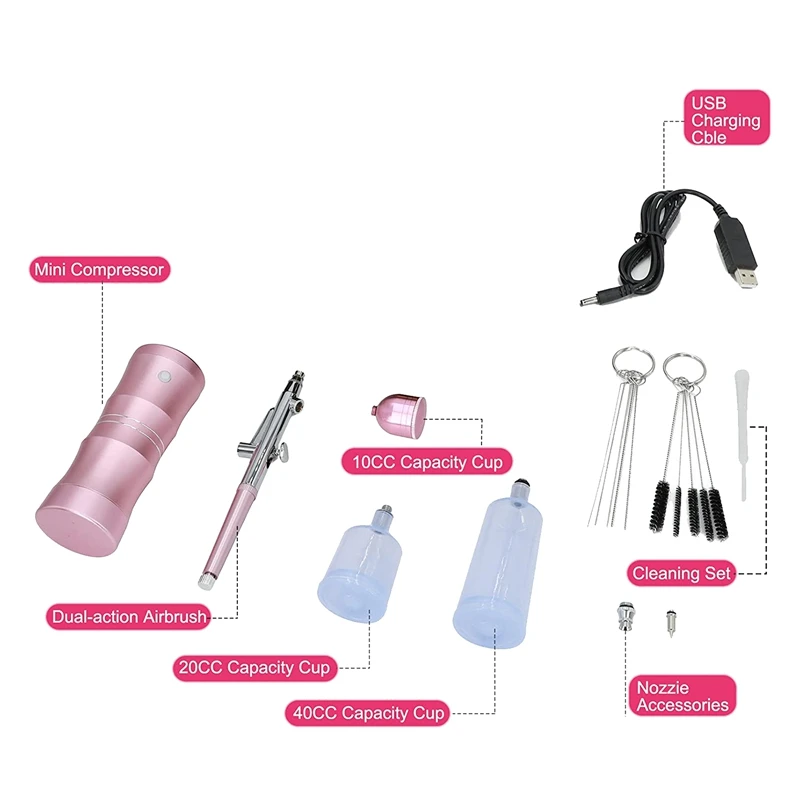 AD23-Air Brush Kit With Air Compressor, Upgraded 7.4V 34PSI Air Brush Spayer Rechargeable Portable Cordless Air Brush
AD23-Air Brush Kit With Air Compressor, Upgraded 7.4V 34PSI Air Brush Spayer Rechargeable Portable Cordless Air Brush