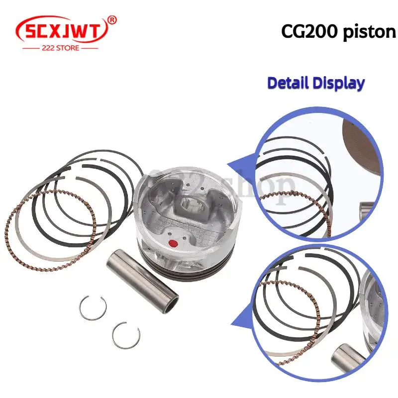 Standard Size CG200 Piston Kit OEM Quality Durable Fit CG200 Off Road Motorcycle Engine Spare Accessories
Standard Size CG200 Piston Kit OEM Quality Durable Fit CG200 Off Road Motorcycle Engine Spare Accessories