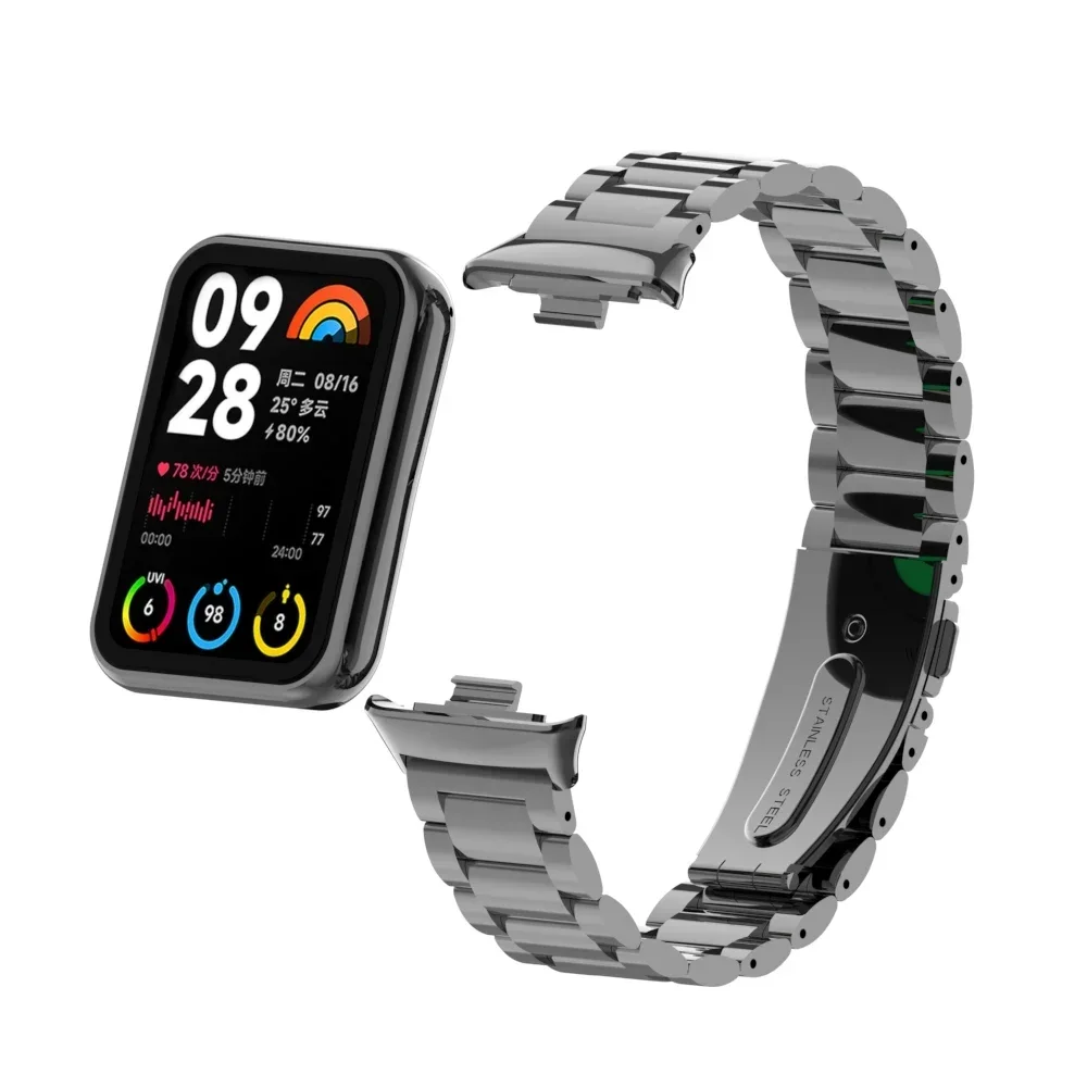Metal Strap for Xiaomi Mi Band 9/8 Pro Stainless Steel Bracelet Watchband for Redmi Watch 5/4 Smart Watch Replacement Wristband
Metal Strap for Xiaomi Mi Band 9/8 Pro Stainless Steel Bracelet Watchband for Redmi Watch 5/4 Smart Watch Replacement Wristband