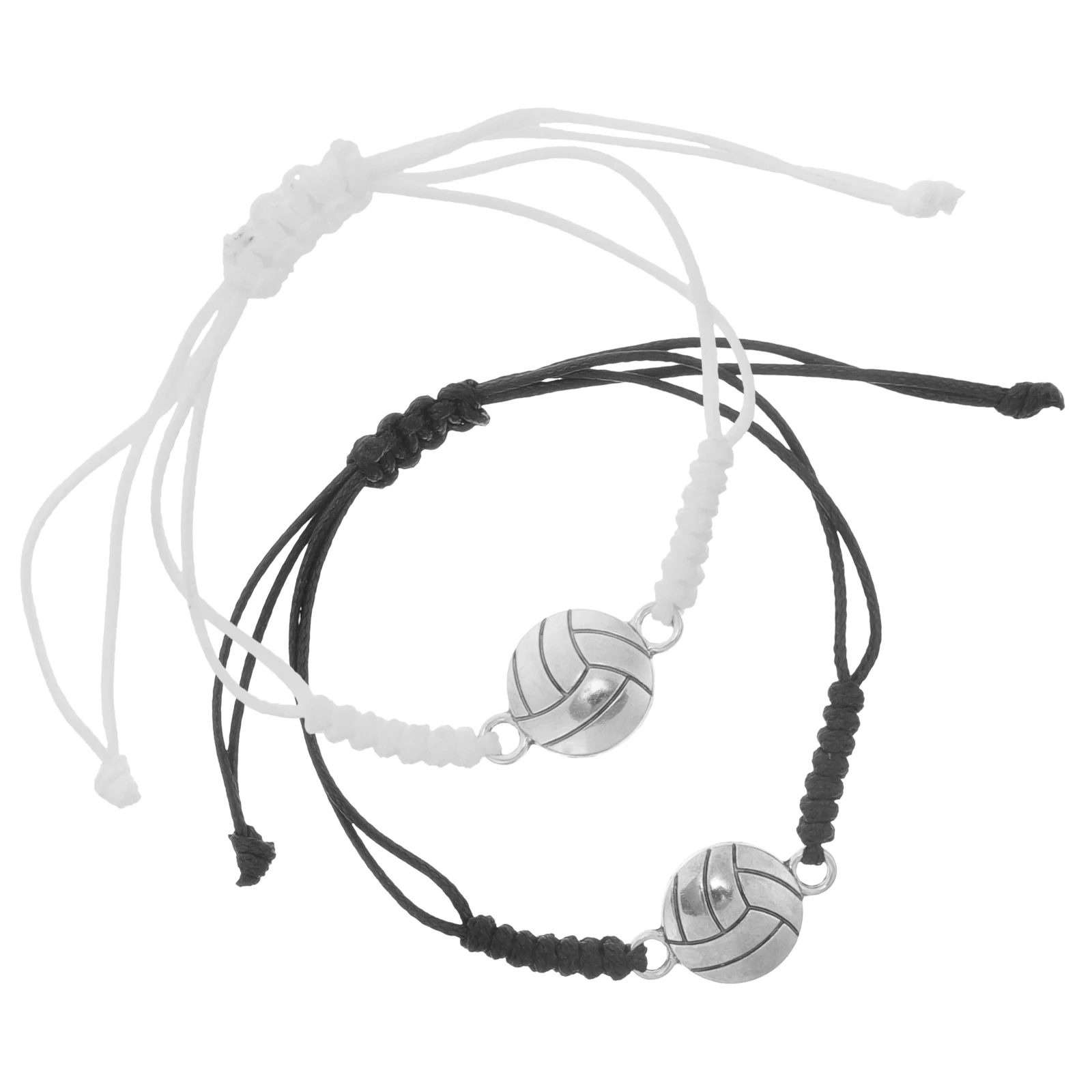 2pcs Volleyball Pendant Bracelets Adjustable String Decorative Sports Black White Wristbands for Boys Girls Team Gifts
2pcs Volleyball Pendant Bracelets Adjustable String Decorative Sports Black White Wristbands for Boys Girls Team Gifts
