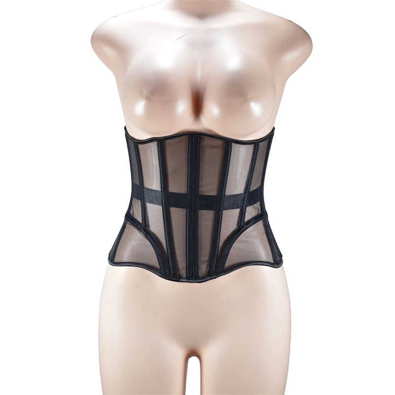 Women Underbust Corset Black Breathable Mesh Waist Trainer Bustiers Girdle With Boned Slimming Lace Up Bodice
Women Underbust Corset Black Breathable Mesh Waist Trainer Bustiers Girdle With Boned Slimming Lace Up Bodice