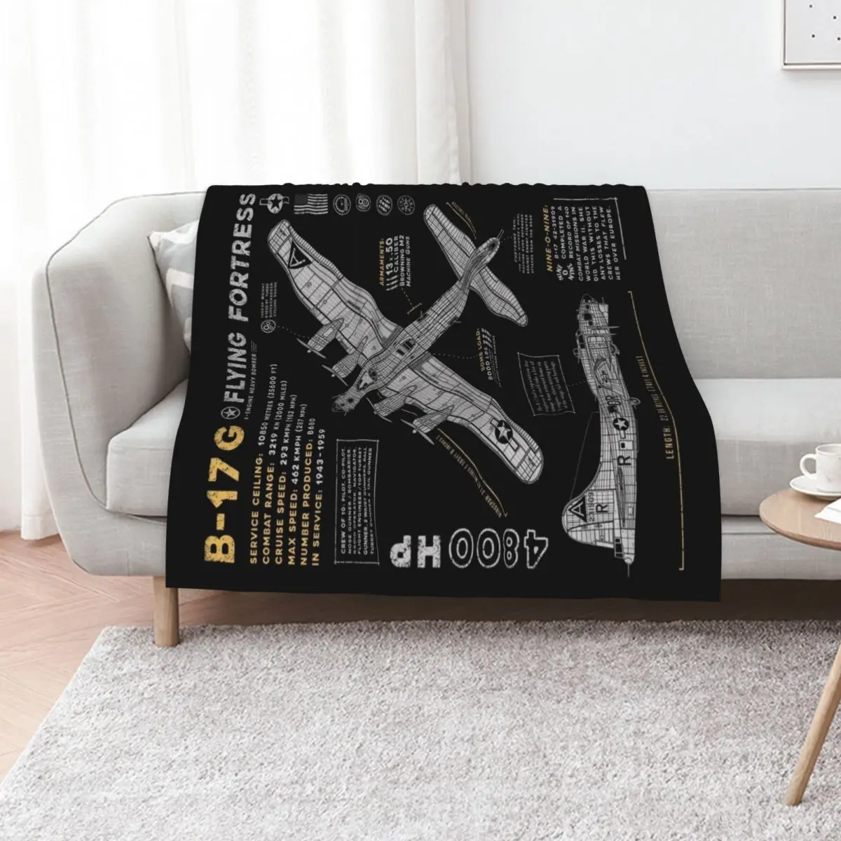 B17 Flying Fortress Throw Blanket Lightweight Warm Blanket for Travel Camping
B17 Flying Fortress Throw Blanket Lightweight Warm Blanket for Travel Camping
