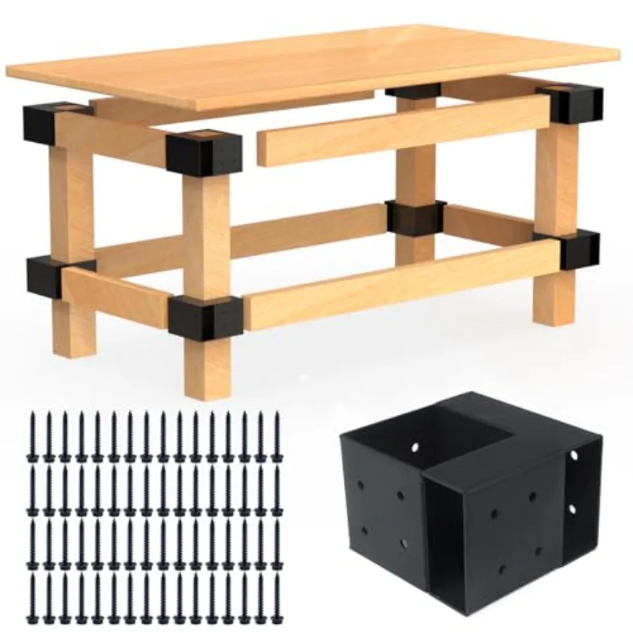 Heavy Duty Workbench Bracket Kit Set of Steel 3-Way Brackets for x and 2x Lumber, Ideal for DIY Garage Work Bench Legs, Woodwor
Heavy Duty Workbench Bracket Kit Set of Steel 3-Way Brackets for x and 2x Lumber, Ideal for DIY Garage Work Bench Legs, Woodwor