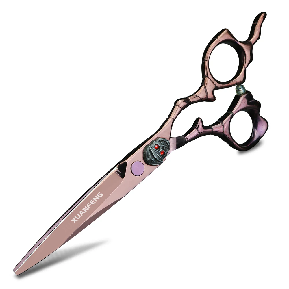 XUANFEWNG Muscle handle champagne-colored hair scissors, 6-inch, 440C steel, skeletonized cutting and thinning scissors set
XUANFEWNG Muscle handle champagne-colored hair scissors, 6-inch, 440C steel, skeletonized cutting and thinning scissors set
