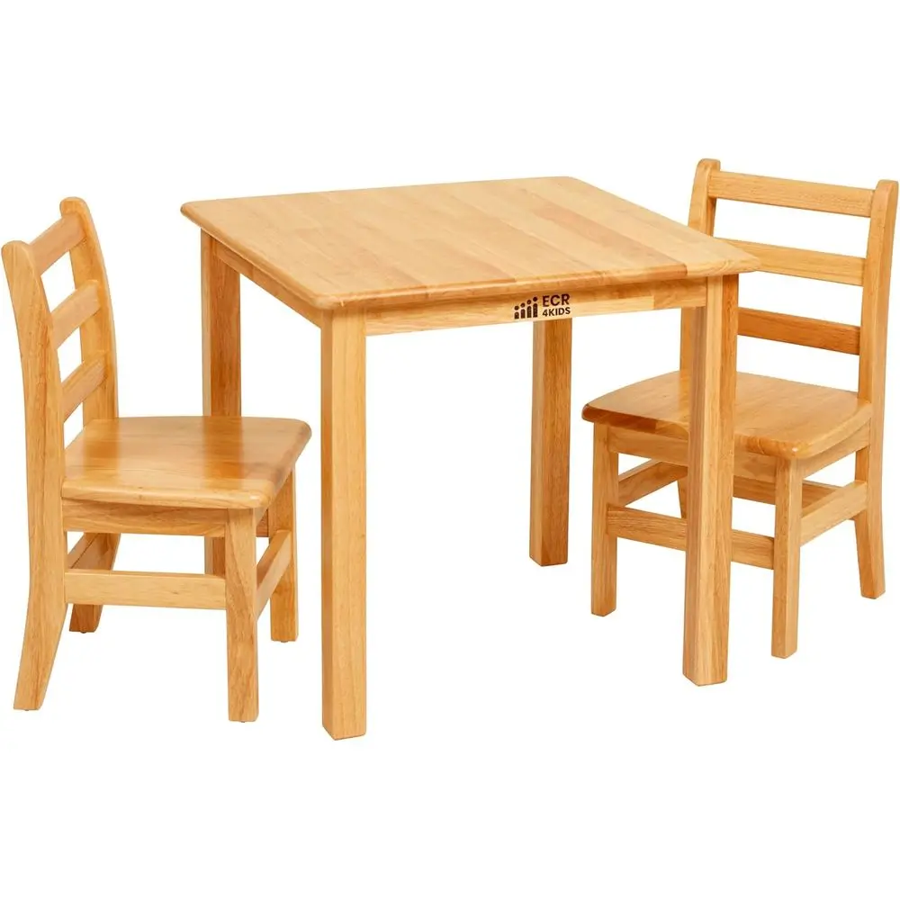 24 x 24 Wooden Kids Table and Chair Set, 12 Seat Height, 3-Piece
24 x 24 Wooden Kids Table and Chair Set, 12 Seat Height, 3-Piece
