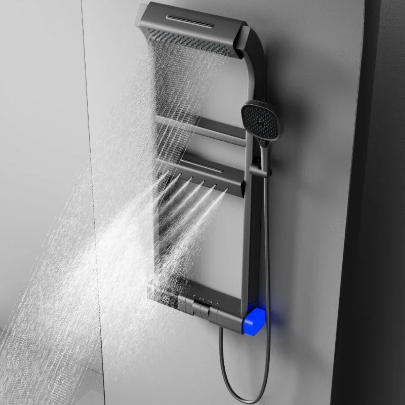 Multi-Function Thermostatic Shower System with Digital Display, High Pressure Rotating Showerhead, Bathroom Shower Set
Multi-Function Thermostatic Shower System with Digital Display, High Pressure Rotating Showerhead, Bathroom Shower Set