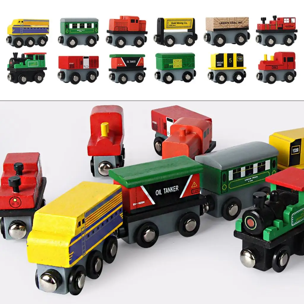 12pcs Wooden Train Set Toy Train Track Accessories Birthday Gifts
12pcs Wooden Train Set Toy Train Track Accessories Birthday Gifts