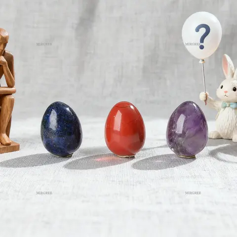 3pcs Crystal Egg Collection: Natural Stone Eggs for Spiritual Practice, Energy Healing, and Aesthetic Home Decoration