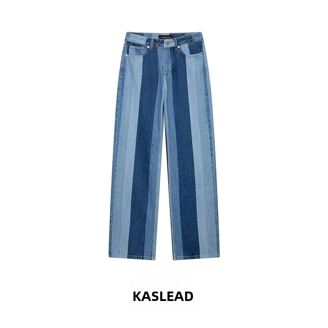 KASLEAD New Women's Fashionable Stripe Straight Leg Jeans Versatile Casual Pants Natural Waist Button Closure Polyester Fiber
KASLEAD New Women's Fashionable Stripe Straight Leg Jeans Versatile Casual Pants Natural Waist Button Closure Polyester Fiber
