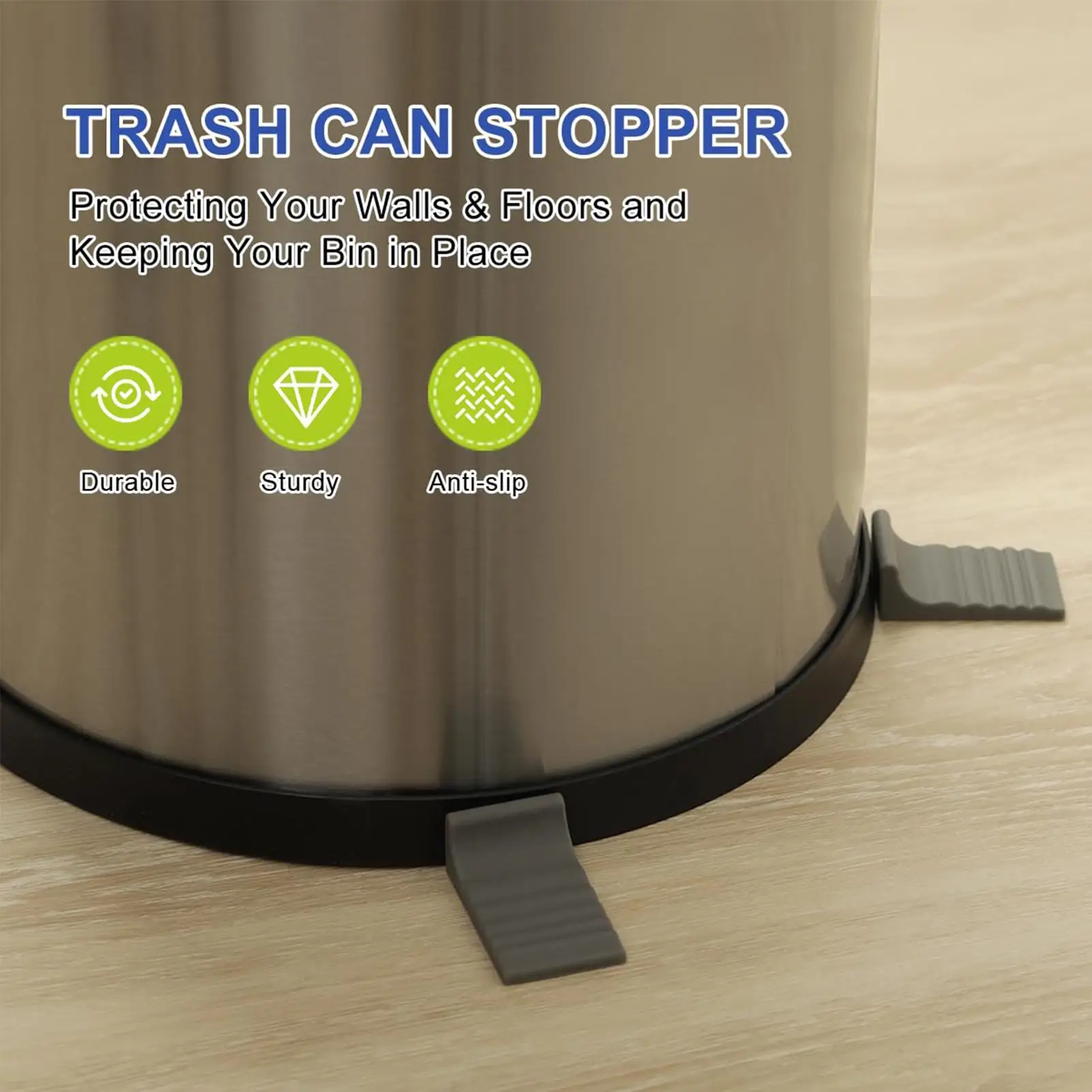 Trash Can Wall Protector Anti-Slip No Drill Pad 4-Piece Round Garbage Bin Wall Spacer for Office Home Bathroom Sink Floor Corner
Trash Can Wall Protector Anti-Slip No Drill Pad 4-Piece Round Garbage Bin Wall Spacer for Office Home Bathroom Sink Floor Corner