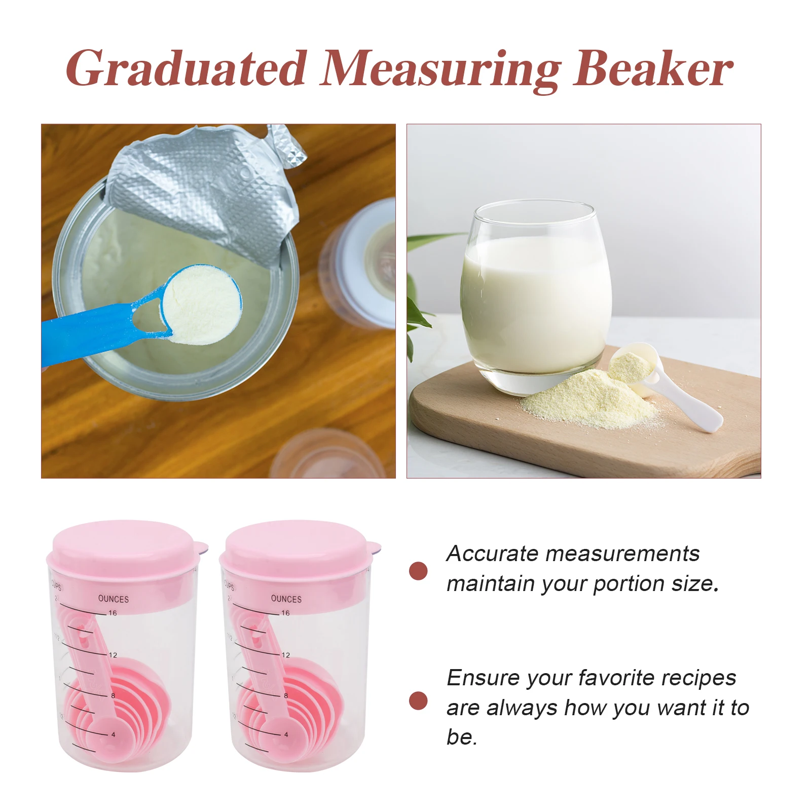 14 pcs Measuring Cups Spoons Set Kitchen Cooking Tool Plastic Graduated Beaker Dry Wet Ingredients Dishwasher Safe
14 pcs Measuring Cups Spoons Set Kitchen Cooking Tool Plastic Graduated Beaker Dry Wet Ingredients Dishwasher Safe