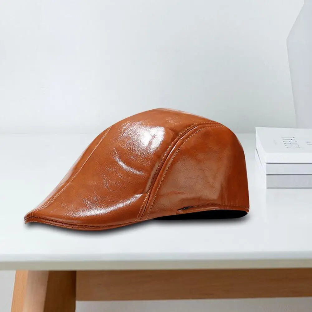 Fashion Men PU Leather Beret Autumn Winter Advanced Hat Men Beret Hiking Traveling Cap Vintage England Newsboy Caps
Fashion Men PU Leather Beret Autumn Winter Advanced Hat Men Beret Hiking Traveling Cap Vintage England Newsboy Caps