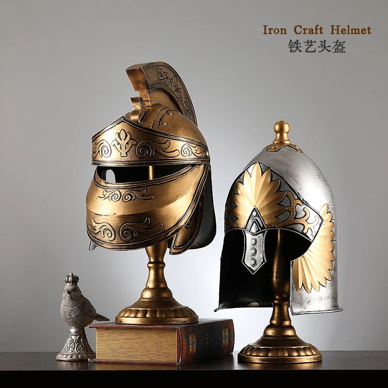 European Retro Iron Helmet Statue Warrior Armor Replica for Home Bar Medieval Knight Decorative Display Unique Photography Props 
European Retro Iron Helmet Statue Warrior Armor Replica for Home Bar Medieval Knight Decorative Display Unique Photography Props