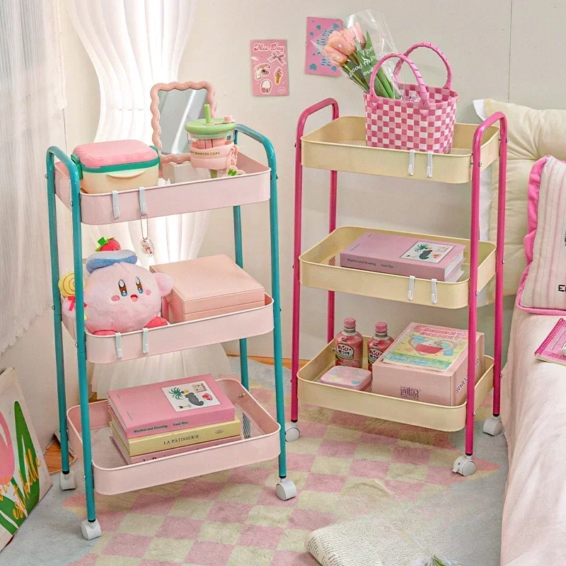 3 Layer Contrast Color Trolley Storage Shelf Multi-layer Movable Trolley Cosmetics Snack Storage Rack Bathroom Mobile Shelf Home
3 Layer Contrast Color Trolley Storage Shelf Multi-layer Movable Trolley Cosmetics Snack Storage Rack Bathroom Mobile Shelf Home