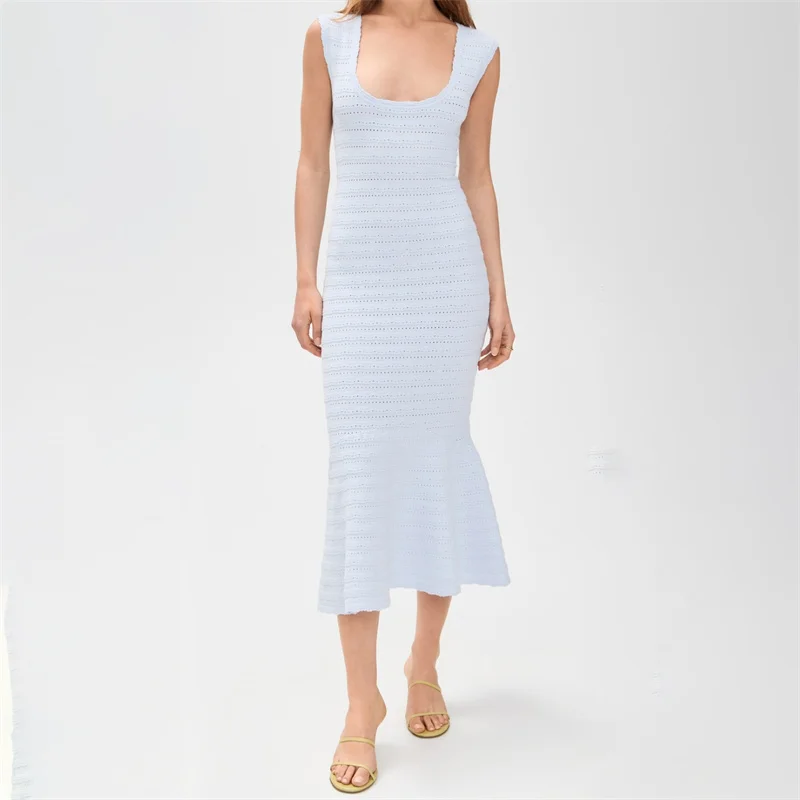 Women's dress New elastic knitted slim fit long dresses for summer 2025 square neck sleeveless fishtail dress y2k midi dresses
Women's dress New elastic knitted slim fit long dresses for summer 2025 square neck sleeveless fishtail dress y2k midi dresses