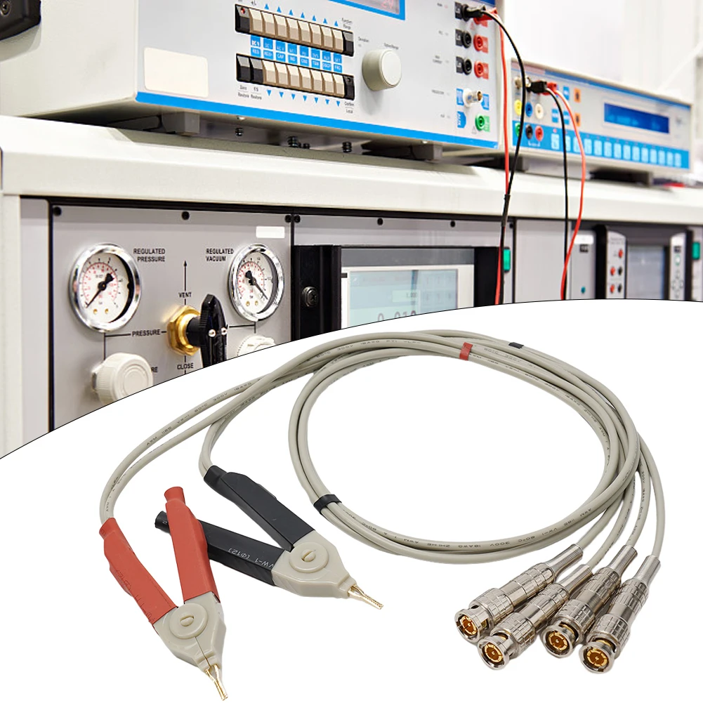 Gold Plated Kelvin Clip Test Cable for LCR Instruments with BNC Ports 32.3 Inch Extended Length for Reliable Connection
Gold Plated Kelvin Clip Test Cable for LCR Instruments with BNC Ports 32.3 Inch Extended Length for Reliable Connection