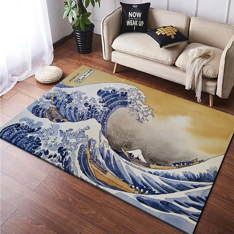 Japanese Wave Artistic Rug Bedroom Funny Floor Mats Living Room Carpets Boy Girl Kids Room Home Decor Non-slip Hallway Doormat
Japanese Wave Artistic Rug Bedroom Funny Floor Mats Living Room Carpets Boy Girl Kids Room Home Decor Non-slip Hallway Doormat