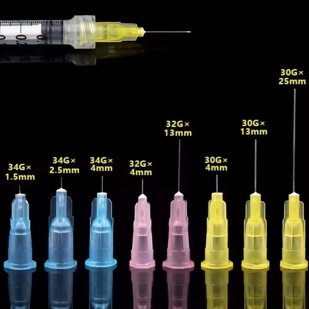 100Pcs Colorful 30G 31G 32G 34G 1.5MM 2.5MM 4MM 6MM 8MM 13MM Disposable Painless Needle Sharp Injection Needle Tatoo Needle
100Pcs Colorful 30G 31G 32G 34G 1.5MM 2.5MM 4MM 6MM 8MM 13MM Disposable Painless Needle Sharp Injection Needle Tatoo Needle
