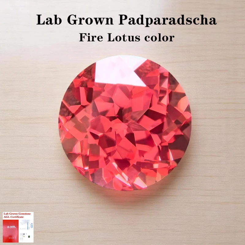 Lab Grown Padparadscha Round Shape Fire Lotus Charm Beads for Diy Jewelry Making Pendant Materials Selectable AGL Certificate
Lab Grown Padparadscha Round Shape Fire Lotus Charm Beads for Diy Jewelry Making Pendant Materials Selectable AGL Certificate