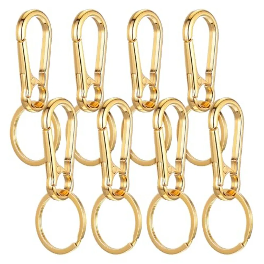 8Pcs Gold Keychain Clip, Metal Key Ring Carabiner Clips Keys Holder Organizer Gold Key Ring for Home, Car, Purse, Wallet Charm
8Pcs Gold Keychain Clip, Metal Key Ring Carabiner Clips Keys Holder Organizer Gold Key Ring for Home, Car, Purse, Wallet Charm