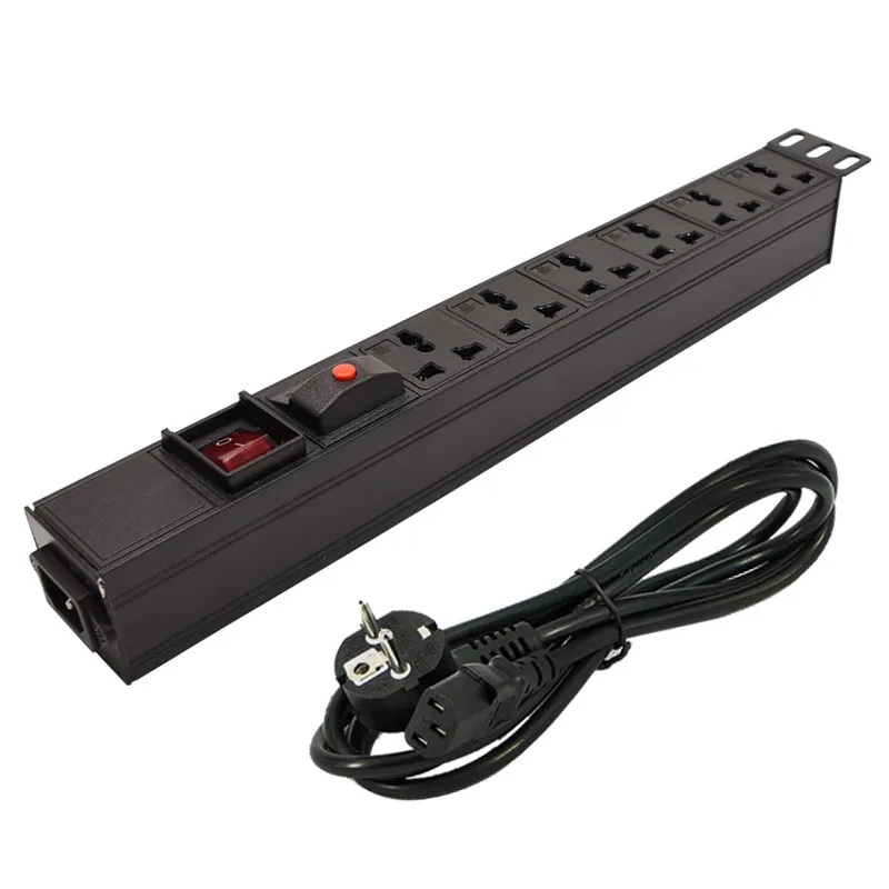 PDU Power Strip стойка сетевого шкафа 16A защита от перегрузки 6AC 10A Универсальная Розетка с двойным переключателем C14 дизайн интерфейса
PDU Power Strip стойка сетевого шкафа 16A защита от перегрузки 6AC 10A Универсальная Розетка с двойным переключателем C14 дизайн интерфейса
