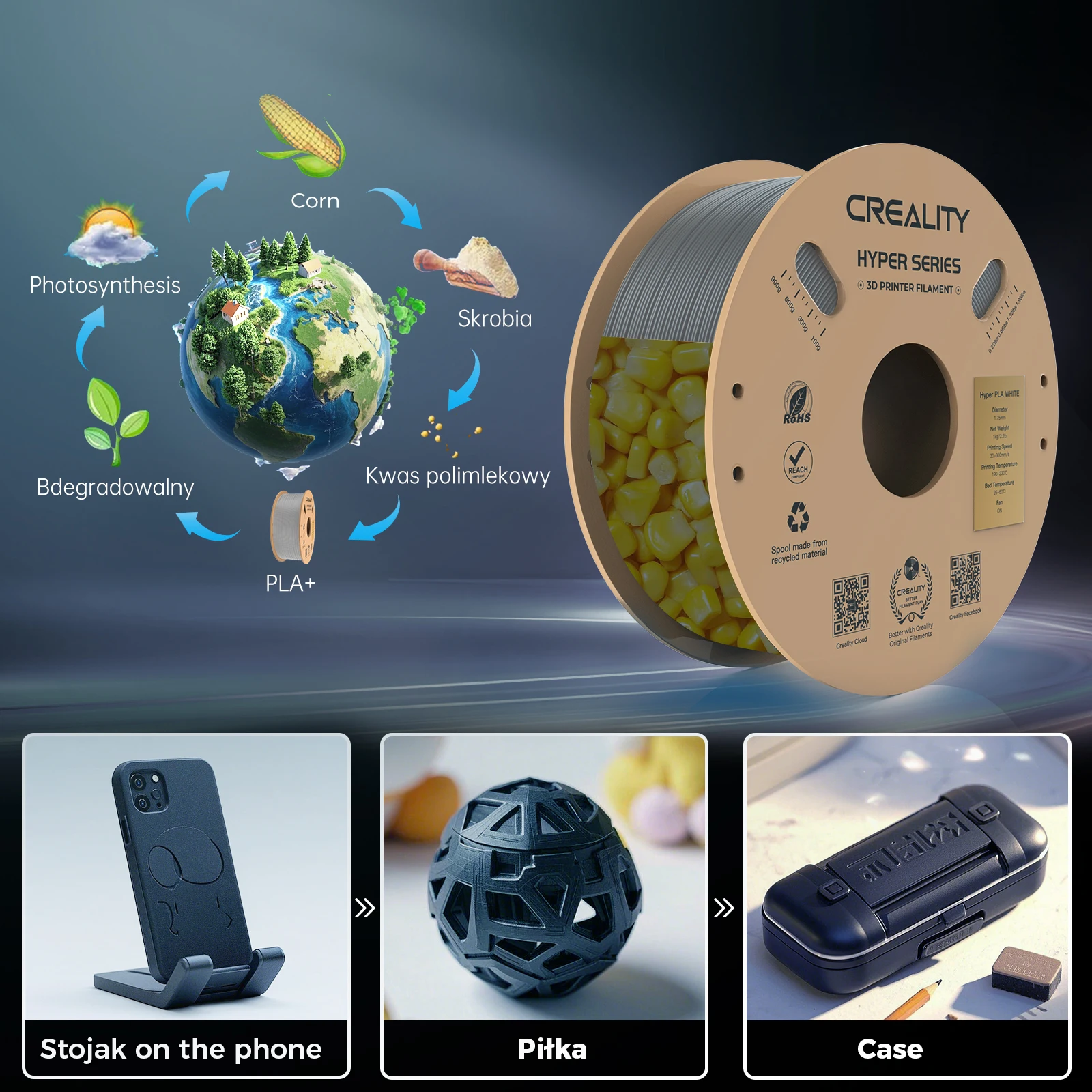 Высокоскоростная PLA-нить CREALITY 1,75 мм, 1 кг, расходные материалы PLA серии Hyper, 3D PLA-нить для Creality K1/K1 Max/Ender-5 S1
Высокоскоростная PLA-нить CREALITY 1,75 мм, 1 кг, расходные материалы PLA серии Hyper, 3D PLA-нить для Creality K1/K1 Max/Ender-5 S1