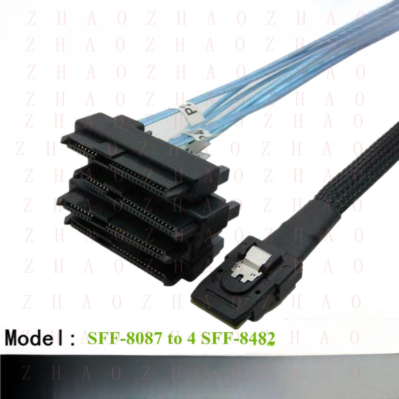 L+ for TOP Mini SAS 36P SFF-8087 to 4 SFF-8482 Connectors With SATA Power Cable 3FT 1M@
L+ for TOP Mini SAS 36P SFF-8087 to 4 SFF-8482 Connectors With SATA Power Cable 3FT 1M@