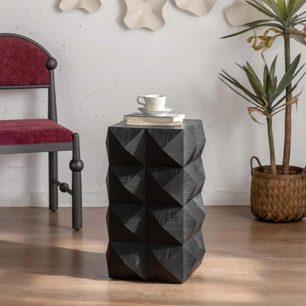 Geometric Wooden Accent Table, Modern Polygonal Design, 23.62" Height Side Table for Living Room or Bedroom Decor
Geometric Wooden Accent Table, Modern Polygonal Design, 23.62" Height Side Table for Living Room or Bedroom Decor
