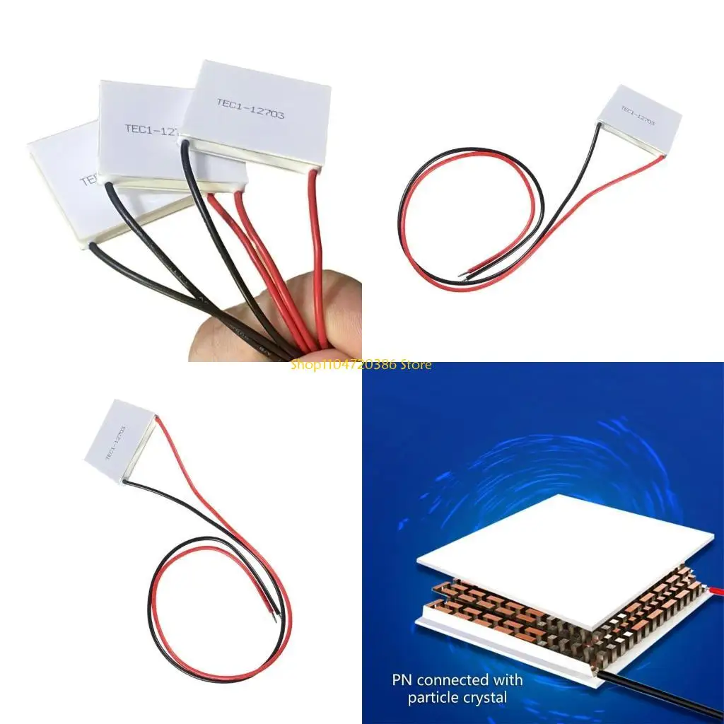 K0EA TEC1-12703 Heatsink 12V 12A 29.7W Thermoelectric Cooling Pad for Semiconductor Thermoelectric Heatsink Generation 30x30M
K0EA TEC1-12703 Heatsink 12V 12A 29.7W Thermoelectric Cooling Pad for Semiconductor Thermoelectric Heatsink Generation 30x30M