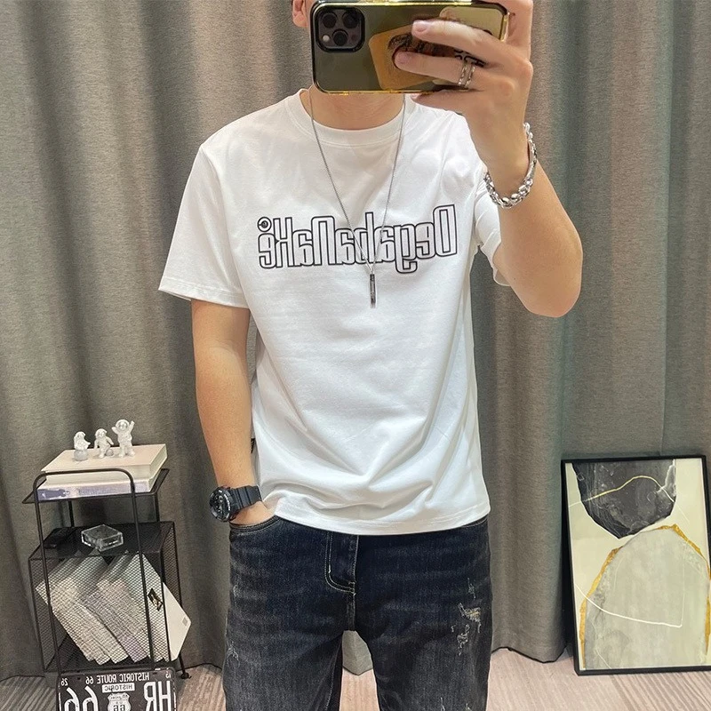 2026 Summer New Men's Letter Printed Short Sleeve T-Shirt High Quality Cotton Casual Tee Top
2026 Summer New Men's Letter Printed Short Sleeve T-Shirt High Quality Cotton Casual Tee Top