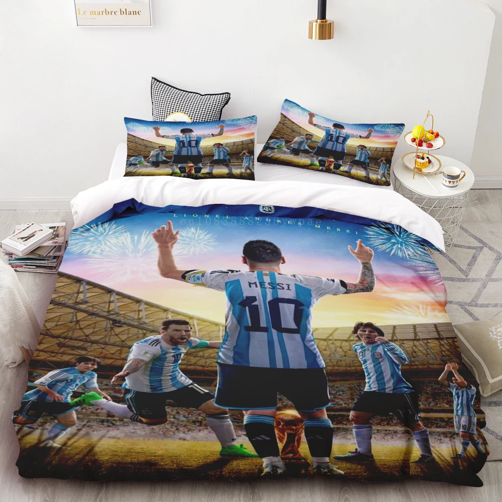Duvet Cover Set Football Star Messi 3D Digital Printing Comfort Bedding Set Queen Size Bed Set Fashion Design Boys Gift
Duvet Cover Set Football Star Messi 3D Digital Printing Comfort Bedding Set Queen Size Bed Set Fashion Design Boys Gift