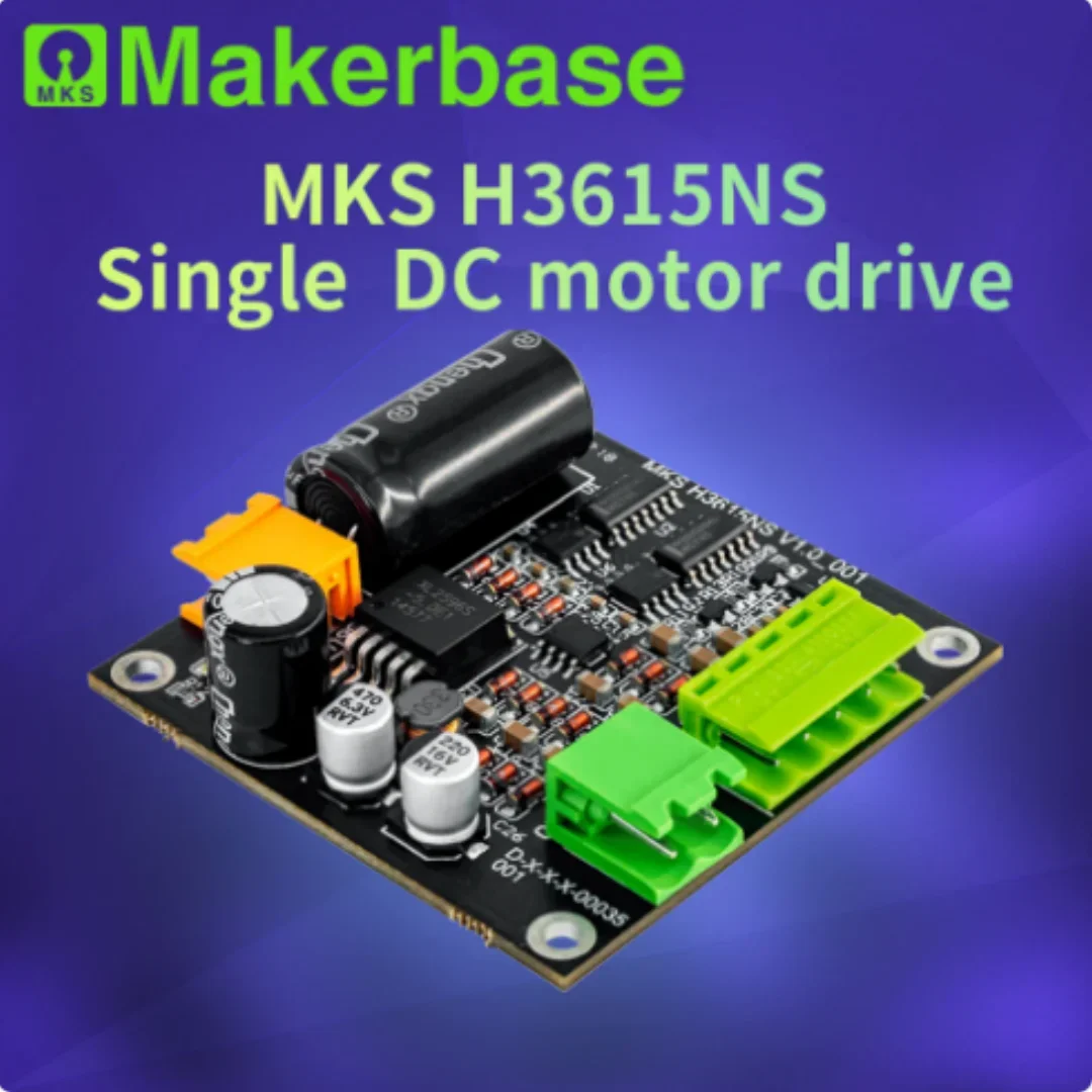 Makerbase H3615NS 36 В/15 А 540 Вт Одиночная плата привода двигателя постоянного тока H-bridge L298 logic
Makerbase H3615NS 36 В/15 А 540 Вт Одиночная плата привода двигателя постоянного тока H-bridge L298 logic